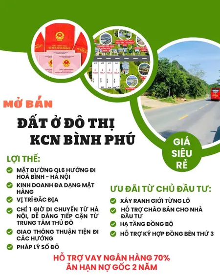 🌟 BÁN ĐẤT MẶT TIỀN QL6 – TRÚNG VÀNG KHI ĐẦU TƯ KỲ SƠN, HÒA BÌNH! 🌟