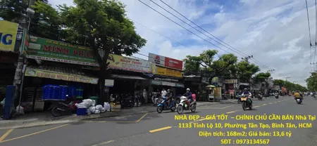NHÀ ĐẸP – GIÁ TỐT  – CHÍNH CHỦ CẦN BÁN Nhà Tại 1133 Tỉnh Lộ 10, Phường Tân Tạo, Bình Tân, HCM