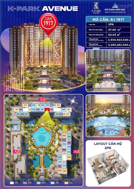 Bán căn 2pn tầng cao view nội khu chính sách hấp dẫn phân khu k park vinhome star city