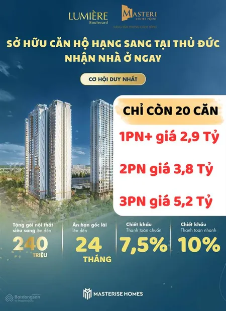 Ngộp ngân hàng giảm ngay 1 tỷ, thanh lý căn 2pn 78m2 mcp chỉ từ 3,8 tỷ từ cđt masterise homes