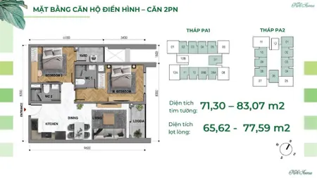 Duy nhất căn 2pn giá bán nhanh 6.5 tỷ, giá tốt nhất thị trường. em oanh the park avenue 0901 353 ***