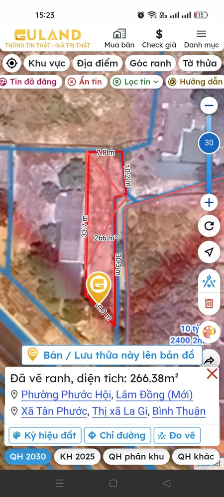 Bán đất 242m² ngang 7m giá 1.6 tỷ Phường Phước Hội