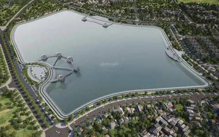 Bán gấp đất ngay hồ cự khối đang làm, giá cực tốt, tiềm năng tăng giá cao