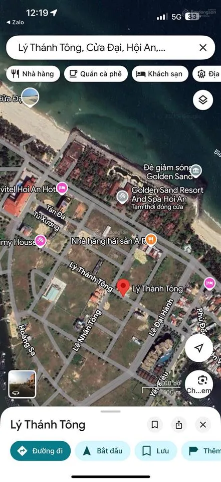 Bán nhanh đất mặt tiền hoàng sa, cửa đại, hội an. ngay chính chủ