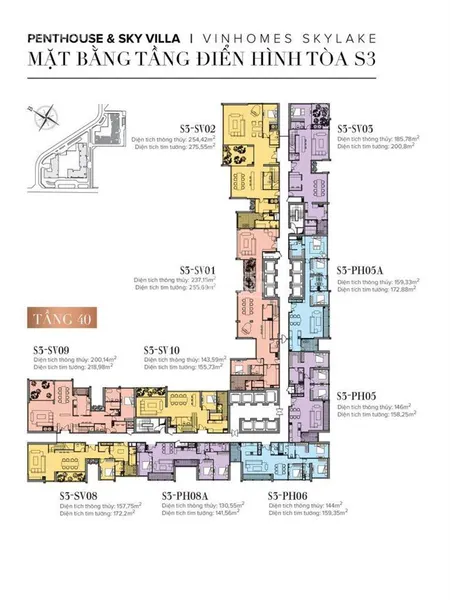 Tổng hợp vinhomes skylake căn hộ 4pn 170m2 penhouse 200m2, skyvilla 400m2, shophouse 300m2