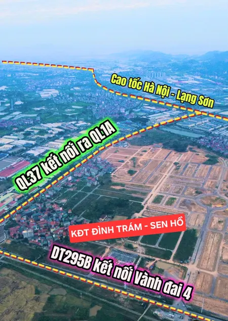 Bán nhà trục chính làn 2 QL 37 dự án đình trám sen hồ 73m2 mặt 4.94m giá 7,3 tỷ