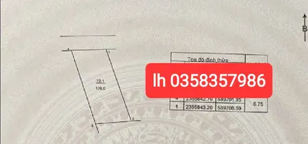 Bán đất 104m² ngang 6.75m giá 1.7 tỷ Xã Trung Giã