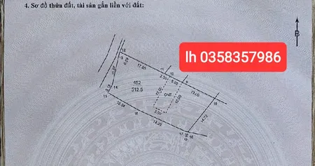 Bán đất 512.5m² ngang 14.72m giá 3.2 tỷ Xã Trung Giã