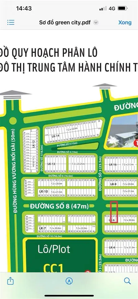 Đất nền phường 6 tân an đường số 8. mặt tiền 47m2 cạnh siêu thị aeon mall nhật bản