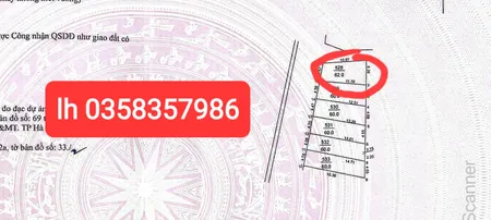 Bán đất 62m² ngang 6.38m giá 2.4 tỷ Xã Kim Anh