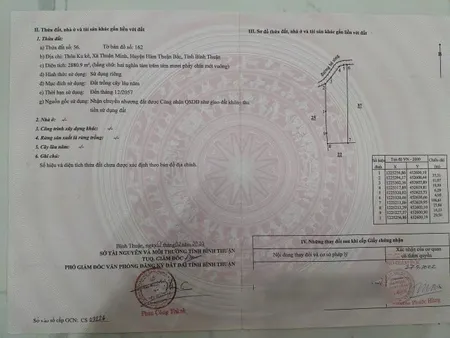Bán đất 2880,9m² ngang 30m giá 518 triệu Xã Hàm Thuận