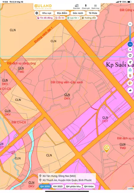 Bán đất 18.000m² ngang 80m giá 22 tỷ Phường Đồng Xoài