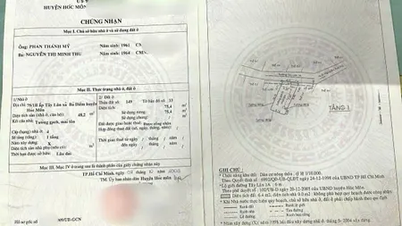 Bán nhà 5.74*13m. Hẻm 5m Nguyễn Ảnh Thủ. Bà điểm. Hocmon