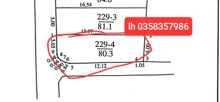 Bán đất 80.3m² ngang 5m giá 2.17 tỷ Xã Đa Phúc