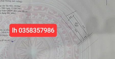 Bán đất 150m² ngang 6m giá 4.35 tỷ Xã Kim Anh