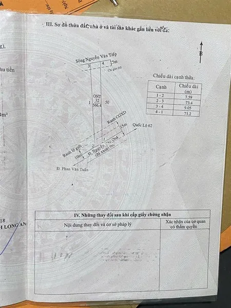 Toi chinh chu can ban đất loi binh nhon tp tan an