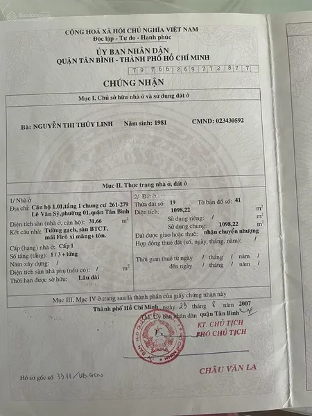 Bán căn hộ trệt (có lửng) c/cư 261279 lê văn sỹ p1, tân bình, đã sửa đẹp, giá tốt hà 0964 110 ***