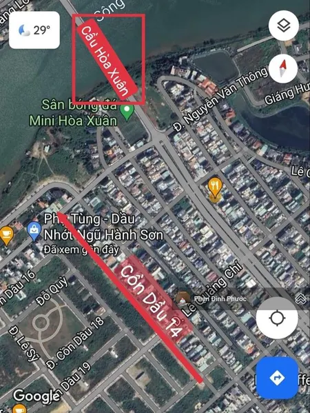 Bán cặp đất đường cồn dầu 14, hòa xuân