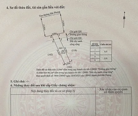 Bán lô đất 102m² mặt đường Hải Phong, lối vào Vinhomes Golden City, Dương Kinh