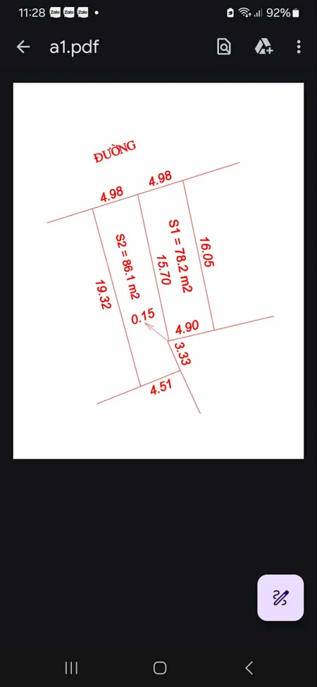 Bán đất 86m2 tại khối 5 Nghi Kim gần UBND xã Vinh Hưng Full đất ở