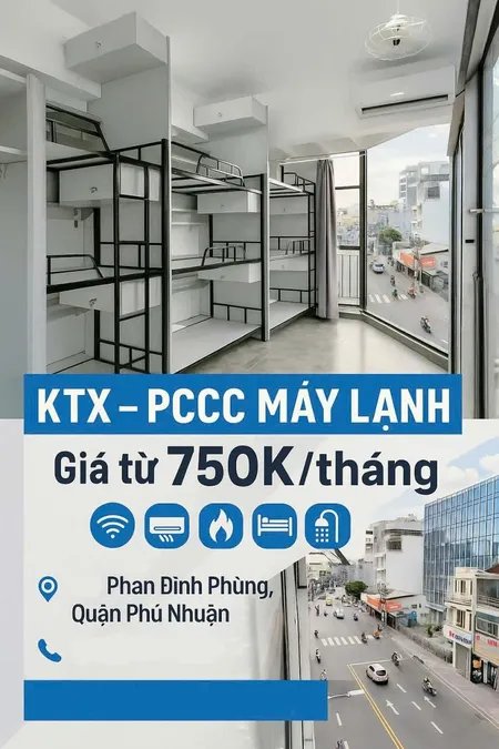 🏙️Ký túc xá Quận Phú Nhuận giá rẻ Bao điện nước uy tính Có khắp HCM.