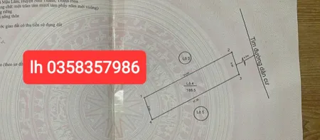 Bán đất 188.5m² ngang 5m giá 290 triệu Xã Mậu Lâm