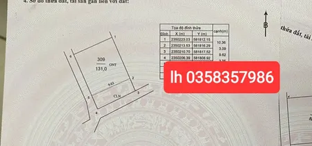 Bán đất 131m² ngang 9.62m giá 2.82 tỷ Xã Nội Bài