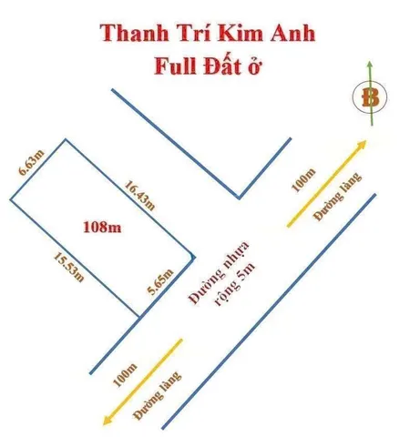 Bán gấp lô góc giá f0 thanh trí, kim anh