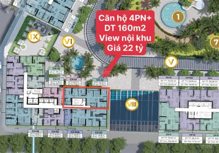 Căn góc 5 phòng ngủ 160m2, toà f3, view nội khu siêu đẹp, giá 137 triệu/m2, sun feliza cầu giấy