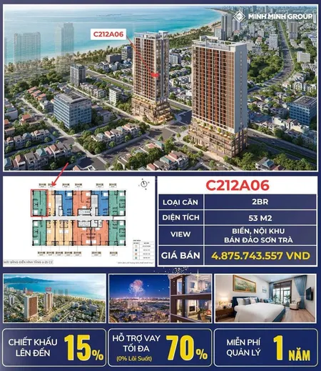 Cần bán căn hộ cao cấp sun costa căn hộ biển mỹ khê của chủ đầu tư sun group