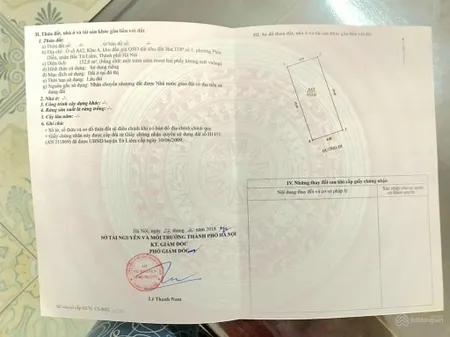 Bán đất chính chủ đấu giá 3ha phúc diễn, bắc từ liêm, hà nội
