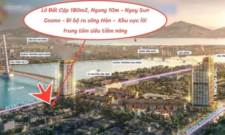Lô đất ngay dự án sun cosmo lõi trung tâm biển 180m2 ngang 10m