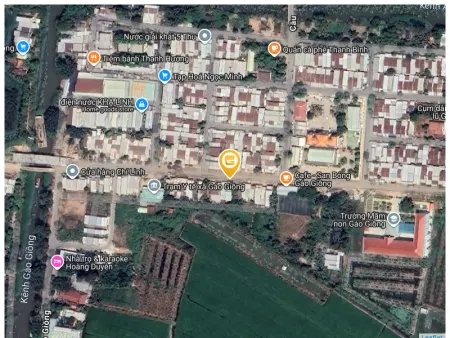 Nhà ở cách chợ Gáo Giồng 200m, mặt tiền đường nhựa 9 m