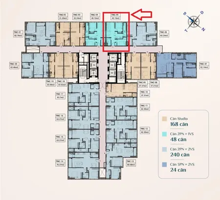 Chính chủ ! bán căn 2pn 1wc trục 05 tầng trung 46m tại the ninety complex cực hiếm