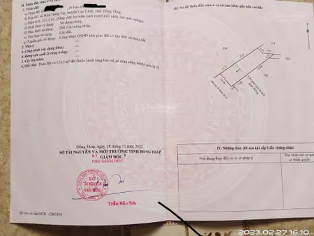 Bán nền mặt tiền ql30 xã bình hàng tây ( cũ )
