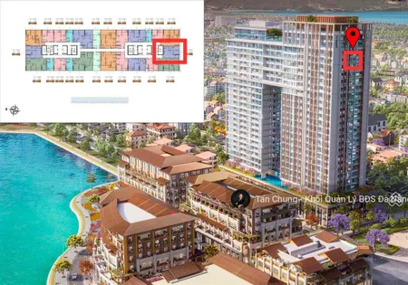 Căn 2pn ponte tầng cao view cầu pháo hoa, cầu trần thị lý diện tích 70,1m2 giá 7,2 tỷ