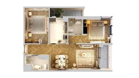 Căn hộ 2pn tầng trung 1x view biển hoàn thiện nội thất liền tường cao cấp, chỉ tốt chỉ từ 4,6 tỷ