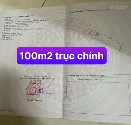 Trục chính đấu giá yên hoà, yên mỹ tuyệt đẹp