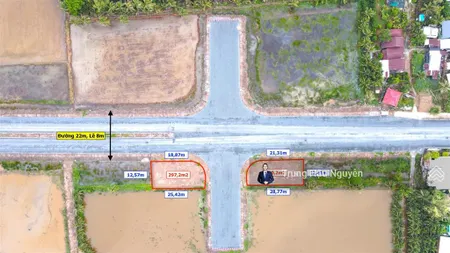 2 lô đất góc mtđ 3 tháng 2 nối dài và lộ tà niên, 25x12.5m, quy hoạch full thổ cư, sổ hồng riêng