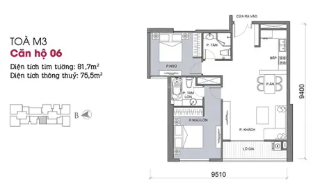 Hàng hiếm tại vinhomes metropolis liễu giai, 17 tỷ 81.7m2, 2pn, 2wc