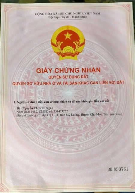Chính chủ cần bán miếng đất đẹp tại xã kiến an, huyện chợ mới, an giang