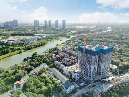 Bán căn hộ 1 phòng ngủ view xanh tuyệt đẹp tại the fibonan liền kề ecopark