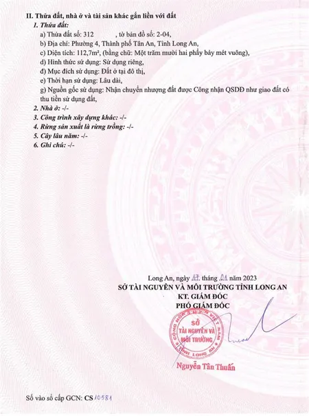 Cần bán lô đất góc 2 mặt tiền hẻm trần phong sắc p.4 tp tân an tỉnh long an cũ nay là tây ninh