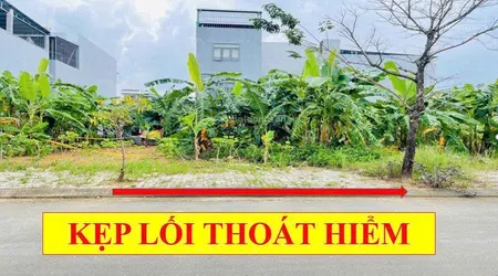 Bán đất mặt tiền bàu mạc 20 gần biển, sát trục nguyễn an ninh | kẹp lối thoát hiểm bên hông