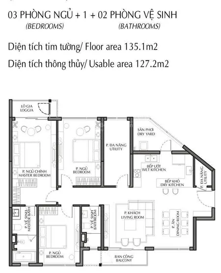 Bán căn hiếm diamond brilliant, 135m2 3pn + 2wc, nội thất cơ bản, giá 9.8tỷ (còn thương lượng)