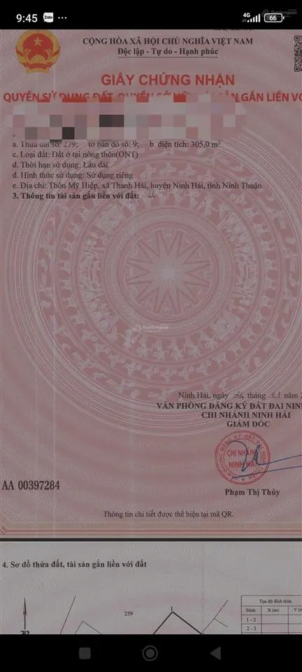 Sở hữu ngay lô đất thổ cư mặt tiền biển khu du lịch hoàn đỏ (nam khánh hoà)
