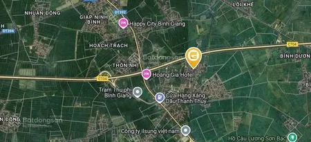 Tài chính 12tr/m2, có ngay lô đất trục chính thôn rải nhựa 8m lỗi qh kcn bình giang