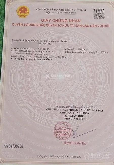 Bán đất nhựa nhánh quốc lộ 62, thủy đông, thạnh hóa, long an, 19,6 tỷ, 12253,1 m2