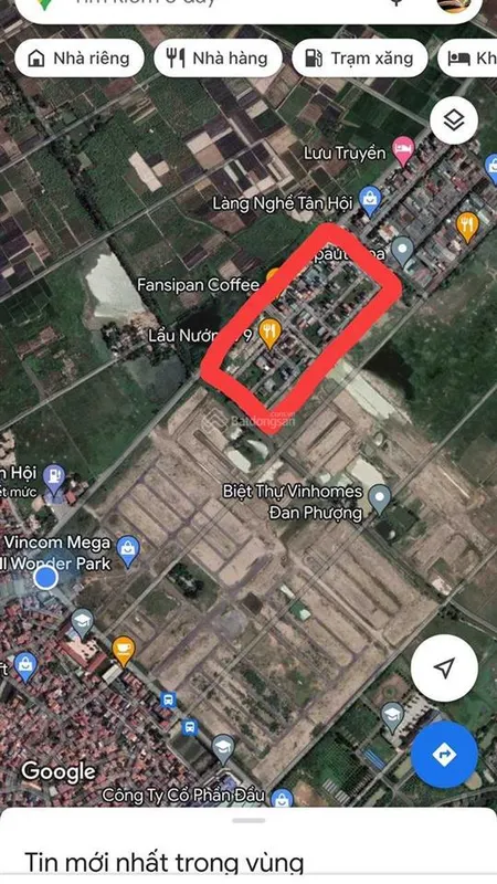 Bán đất trũng vỡ, xã tân hội, khu đấu giá, kinh doanh, phân khu vinhomes đan phượng, giá 180 tr/m2