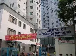 Bán chung cư tôn thất thuyết, q. 4, số 1 tôn thất thuyết, diện tích 60m², 2pn, thoáng mát, lầu cao